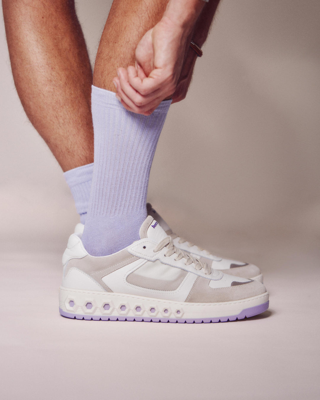 Sneaker 001 - Dusk Lavender | Luxury white sneakers with an edge