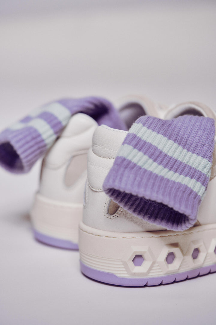 Sneaker 001 - Dusk Lavender | Luxury white sneakers with an edge